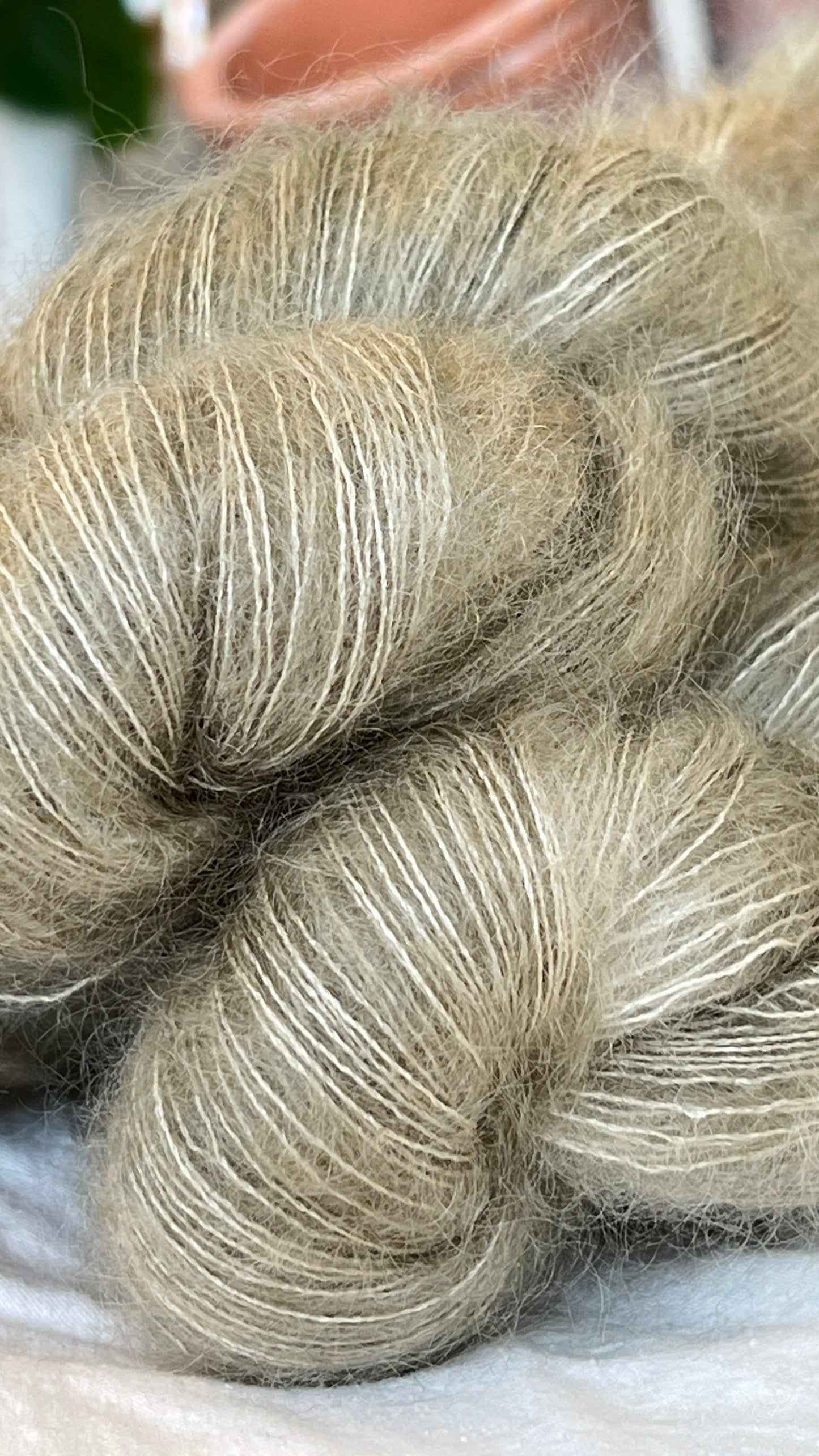 KHAKI GRØNN - Kid Silk Mohair