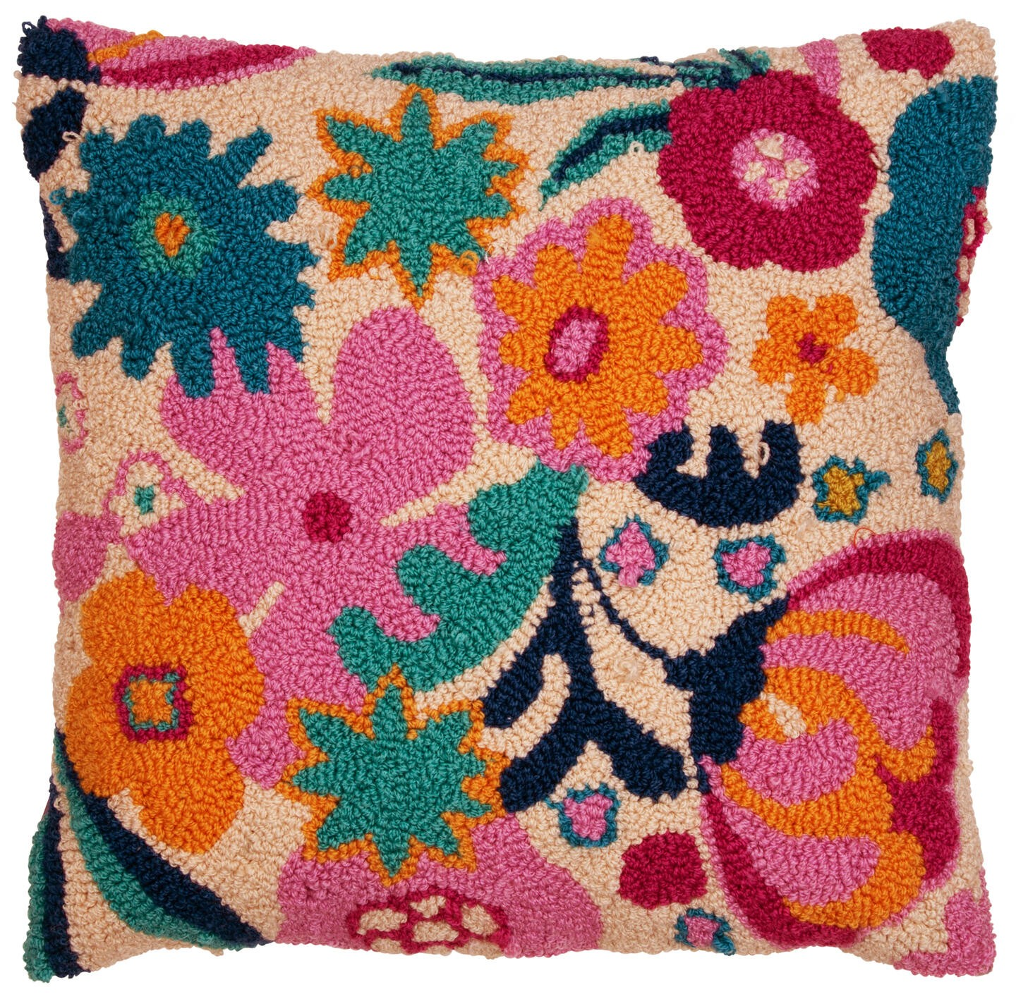 Pynteputetrekk Blomster fargerik 45x45cm