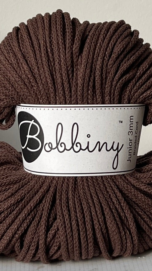 CHOCOLATE BROWN - Junior Cotton cords 3mm