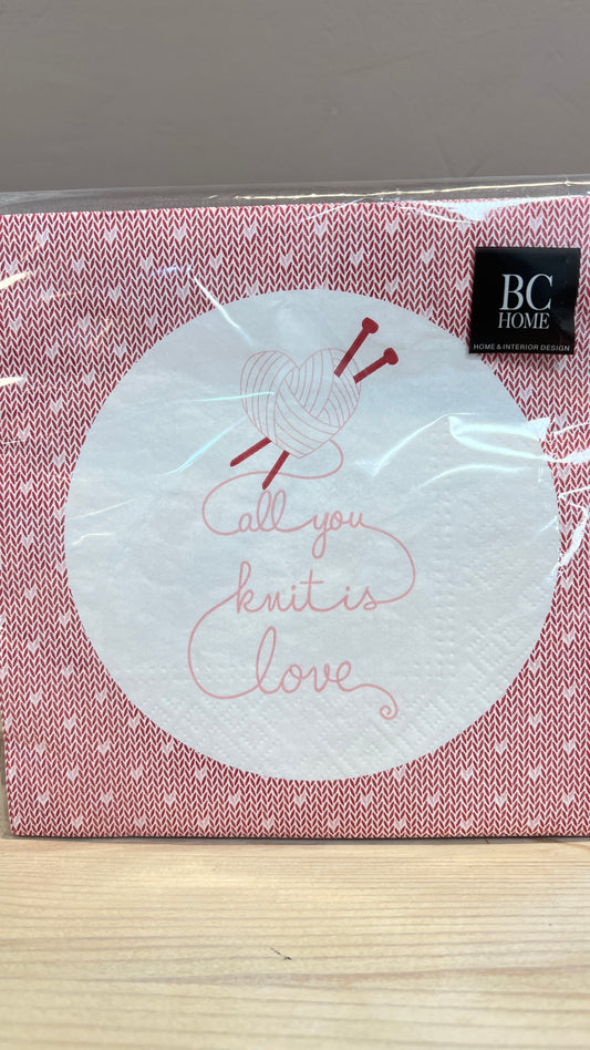 Serviett «Call You,knits is Love» Lunsjserviett