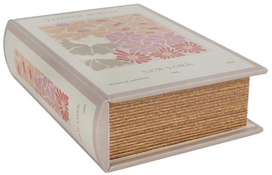 Bok oppbevaringsboks – blomstrete (20 x 14,5 x 5,5cm)