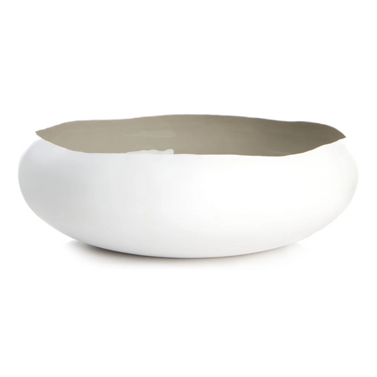 Skål hvit/beige Ø: 28cm